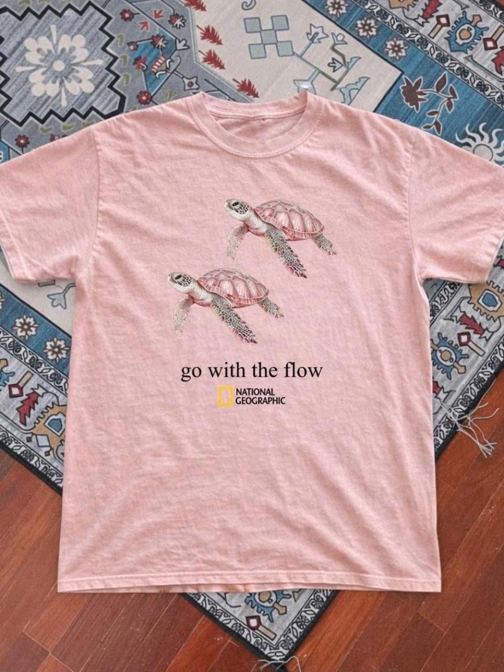Gildan Pink Turtle Graphic Tee